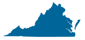 Virginia shaped image
