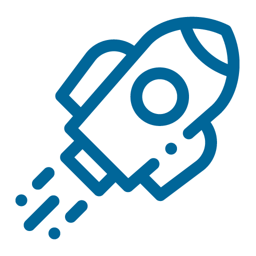 rocket ship, speed icon
