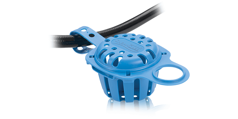 cleancage closed around an endoscope