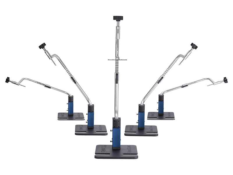Handstand Traction Tower showing 5 Degrees of Flex